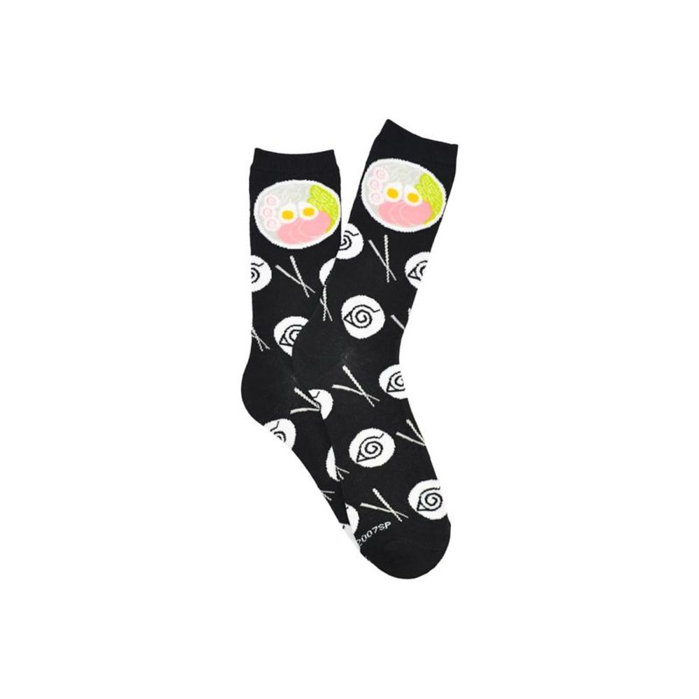 Naruto Shippuden Hidden Leaf Ramen Crew Socks, One Size